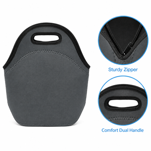 Sacs à lunch en néoprène, sac isotherme pour le déjeuner, sac de pique-nique réutilisable et lavable en néoprène pour femmes et hommes - Product Image 2