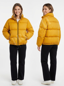 เสื้อแจ็คเก็ตพัฟเฟอร์ผ้าเนื้อพิเศษพิมพ์ลายโลโก้แบรนด์ตามสั่ง  แบบสั้น ซิป  บุหนา อุ่นสบายสำหรับฤดูหนาว ระบายอากาศได้ดี ผลิตตามสั่ง - Product Image 6