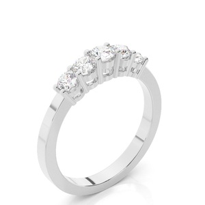 Women's 925 <b>Silver</b> IGI Certified Crown Shape Engagement <b>Ring</b> Round Brilliant Cut Prong Setting Classic Style - Product Image 4