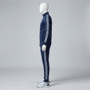 Conjunto Deportivo Azul Marino para Hombre, Chaqueta con Cierre Completo y Pantalones Jogger, Ropa Deportiva para Gimnasio, Running, Fitness, Casual y Urbana - Product Image 2