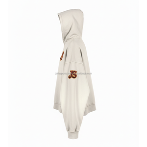 Sudadera con capucha de algodón y poliéster con cremallera de lujo 365 GSM, tela cepillada duradera, logotipo bordado personalizado, sudadera con cremallera básica blanca - Product Image 5