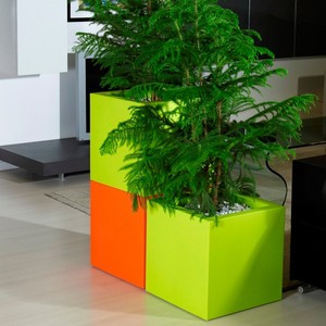 Jardinière en métal galvanisé avec revêtement en poudre, forme cubique carrée, couleur personnalisée, prix bas, jardinières décoratives d'extérieur - Product Image 6