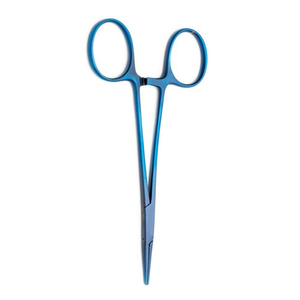 Fórceps hemostáticos rectos para mosquitos de 9,5 cm con revestimiento de titanio azul, acero de Metal Dental quirúrgico de grado Industrial, OEM personalizable - Product Image 5