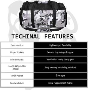 Bolsa de Gimnasio de Lona Transpirable Ligera de Primera Calidad, con Logotipo Personalizado, Impresión Sublimada a Color, Unisex, Bolsa Resistente para Gimnasio - Product Image 5