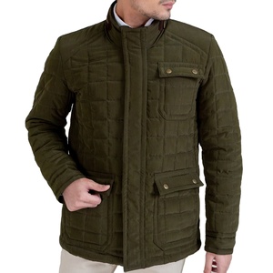 2025 Men's Winter Sued Leather Sporty <b>Jacket</b> <b>with</b> Warm Stand Collar Winter Padded Coat <b>Lining</b> 100% Polyester - Product Image 1