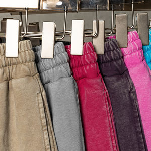 กางเกงขาสั้นผ้าฝ้ายฟอกสี100% สำหรับผู้ชายกางเกงขาสั้นสไตล์วินเทจทรงหลวมพิมพ์โลโก้ตามสั่ง - Product Image 6