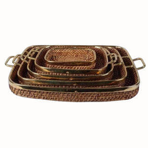 Bandejas de Madera de Diseño Elegante y Moderno con Asas de Cuerda, Ideales para Bodas, Fiestas, Decoración y Catering - Product Image 3