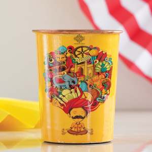 Vasos de Cobre Puro con Diseño Rajasthani Meena Padharo Mhare Desh, Estilo Oriental, para Restaurantes y Regalos - Product Image 1