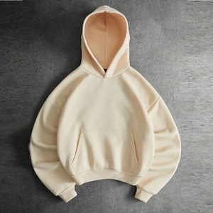 Sudadera con Capucha Extra Grande de Algodón Teñido Liso de Invierno para Hombre de Alta Calidad, con Espuma 3D para Diseño de Logotipo Personalizado - Product Image 1