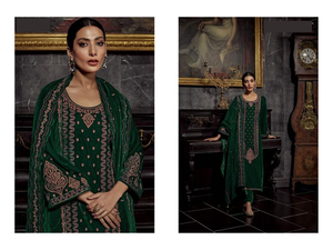 Belle collection de vêtements ethniques de créateur indien de luxe Costume pakistanais Salwar Kameez brodé en fausse Georgette lourde - Product Image 2
