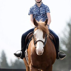 Chemise d'équitation élégante pour dames à manches longues confortable et respirant vêtements de compétition équestre haut coupe extensible - Product Image 3