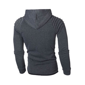 Sweat-shirt à capuche zippé pour homme, automne-hiver, brodé, écologique, coupe-vent, manches longues, sport - Product Image 4