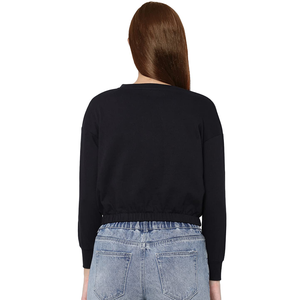 Sweat à capuche pour femme, col rond, streetwear, polaire 100% coton, logo personnalisé, vente en gros, couleur unie - Product Image 5