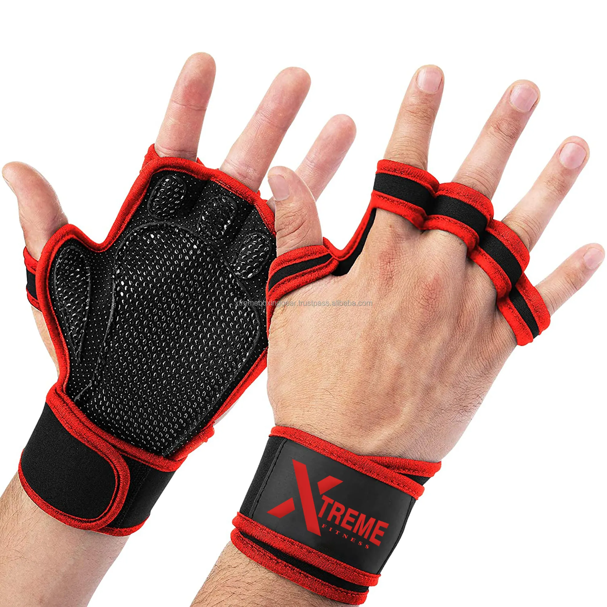 Sport Cross Training Handschuhe mit Handgelenkunterstützung für Gewichtheben und Powerlifting Anti-Rutsch-Gymnastikhandschuhe