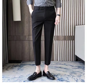 Fabricante Plain White Casual Custom Blank Skinny Slim Stretch Pantalones modernos cómodos y versátiles de los hombres Casuales - Product Image 4