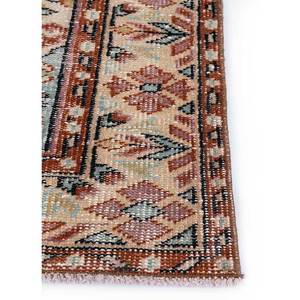 Alfombra de Lana Anudada a Mano de Gran Tamaño, Diseño de Medallón Rojo y Naranja, para Sala de Estar, Pasillo o Dormitorio - Pae-462 - Product Image 4