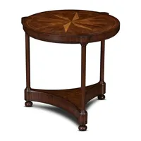 Table console moderne en bois Maitland Smith Cameron, ronde, pour salle à manger et appartement