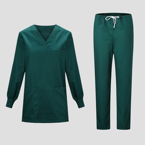 Servicio OEM Nueva moda Hospital uniformes de manga corta enfermera conjuntos de punto de poliéster rayón desgaste al por mayor - Product Image 6