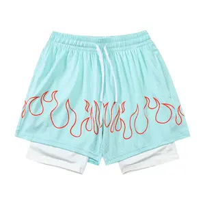 Short de basket-ball pour hommes avec logo personnalisé du fabricant Short de sport en maille respirante en polyester à séchage rapide pour hommes - Product Image 4