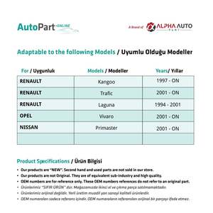 Paire de buses de lave-glace arrière pour Vauxhall Vivaro (expédition depuis le fabricant FD112907-1 Turquie) - Product Image 2