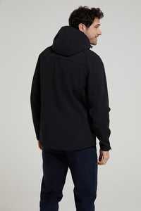 Logo personnalisé Veste softshell coupe-vent à capuche avec fermeture éclair Vestes d'extérieur légères et respirantes pour hommes - Product Image 6