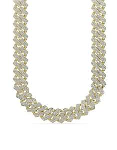 Collier chaîne cubaine style tendance 18 mm en argent sterling 925 avec moissanite VVS, chaîne cubaine sertie de diamants, bijoux hip-hop - Product Image 1