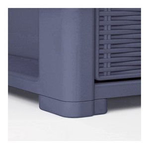 ELEGANCE Commodes à tiroirs compactes gris tourterelle 4C (30x40x80cm) avec paniers en osier Stefanplast - Product Image 4