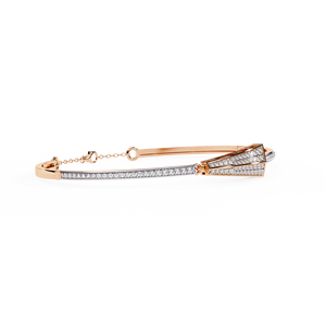 2025 venta al por mayor Simple triángulo Cruz labgrown diamante oro rosa oro blanco fiesta pulsera - Product Image 2