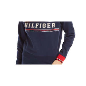 Felpa con cappuccio Tommy Hilfiger da donna XX-Large blu navy con logo sportivo, in maglia traspirante, con cerniera, personalizzabile - Product Image 3