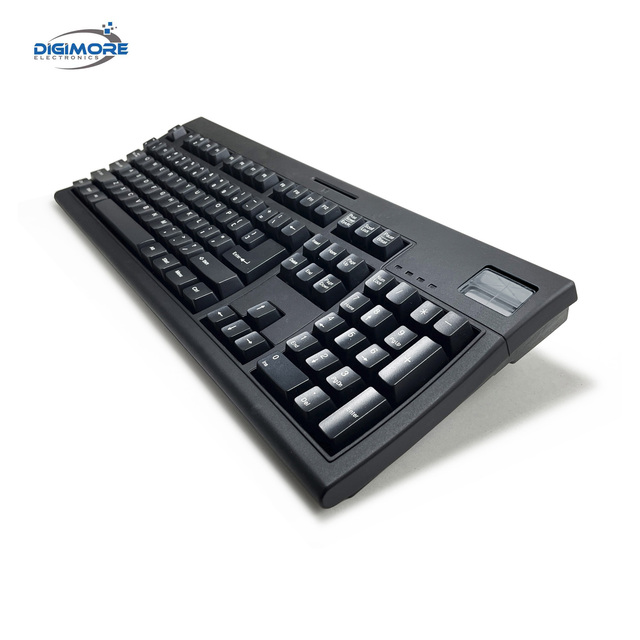 New Secure Full Size USB Membrane Keyboard with Smart Card Reader and FAP 20 Optical Fingerprint Sensor TAA Compliant Desktop