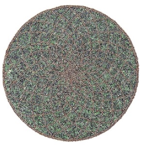 Hot Selling Product Flower Shaped With Sparkles Bead Placemat Indoor Parties <b>Centre</b> <b>Table</b> Decorative Mat for Home Hotels - Product Image 3