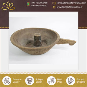 Cuenco de Madera Antiguo con Asa, Estilo Vintage de Alta Calidad, Color Personalizado, Artesanía Kamal, Decoración del Hogar, Proveedor Indio - Product Image 3