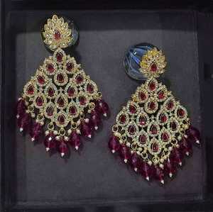 Traditional and Fashionable Latest Designer Indian Wholesale Jewelry of <b>Jhumka</b> Kundan <b>Earring</b> for Women Stylish <b>Earring</b> Jewlery - Product Image 4