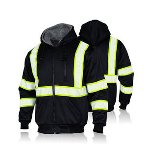Sudadera con Capucha de Trabajo de Poliéster de Alta Calidad, Chaqueta de Seguridad Reflectante Súper Visible, Forro Térmico, Venta al Por Mayor - Product Image 1