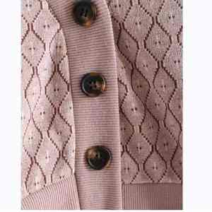 Suéter de cuello en V para mujer de material suave transpirable nueva llegada Top trending antiarrugas alto exigente mejor suéter de cuello en V para mujer - Product Image 3