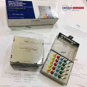 Kit de taladro dental eléctrico de 25 piezas con fuente de alimentación manual Fresas cónicas de acero inoxidable y brocas para cirugía de implantes - Product Image 2