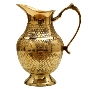 Antique Design Handmade Premium Quality Modern-Style Eco-Friendly <b>Water</b> Juice <b>Jug</b> Made Pure Copper Matte Polish Drinkware - Product Image 2