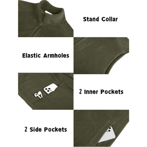 Veste polaire brodée personnalisée avec impression de logo Veste sans manches chaude d'hiver pour l'extérieur Streetwear Fourniture d'usine OEM - Product Image 2