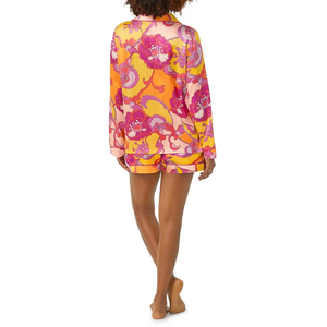 Pijama de Bambú Ecológico, Pijama de Bambú Orgánico para Mujer, Ropa de Dormir Suave de Manga Larga PARA EL Hogar, Teñido Liso, Noche - Product Image 6