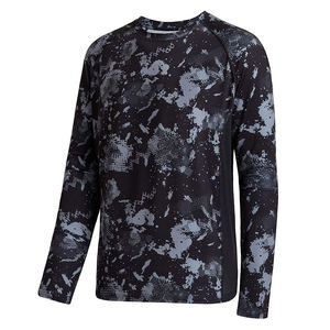 Camisas impresas de camuflaje de secado rápido personalizadas al por mayor, ropa de pesca sublimada de manga larga, camisa impermeable de talla grande - Product Image 1