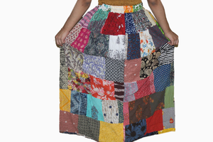 Boho moda algodón Multi parche trabajo faldas vestido para mujeres y niñas Falda larga Bohemia - Product Image 2