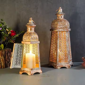 Metal Crafts Hollow <b>Led</b> Lamps and <b>Lanterns</b> Decorative <b>Camp</b> Sky Moroccan Ramadan <b>Lantern</b> Eid Mubarak Ramadan Decorations - Product Image 3