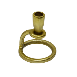 Bougeoir pour décoration intérieure moderne, accents décoratifs en aluminium et métal couleur or, art abstrait fini en métal pour décorations de chambre - Product Image 1