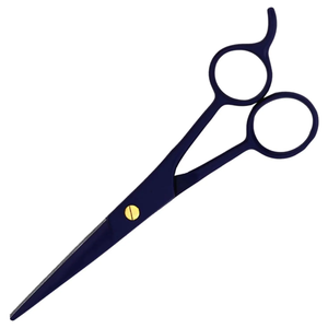 Ciseaux de coiffeur professionnels 6.5 pouces ciseaux bleus en acier inoxydable japonais avec bord de rasoir convexe coiffure droitier - Product Image 2