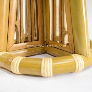 Mesa auxiliar de bambú redonda moderna de lujo, organizador de gabinete multifunción de diseño personalizado de alta calidad para sala de estar - Product Image 5