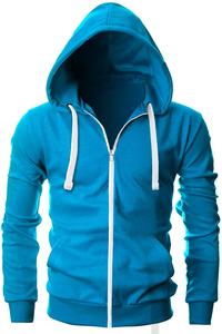 High Quality 100% Cotton Zip Up Hoodies Sweatshirts Custom Embroidery Pullover Streetwear Unisex Hoodies Wholesale Blank Hoodies - Product Image 2