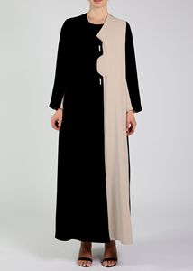 Venta al por mayor de lujo XXL satén seda Abaya elegante volante estilo personalizado vestido largo diseñado para niñas adultos tradicional musulmán - Product Image 2