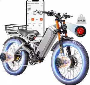 Bicicleta Eléctrica Pro 2 - 50/46 mph, Motor Dual de 5600W/4000W, Batería de Litio de 12V 80Ah, 24'', 12 Velocidades, Largo Alcance, Bicicleta Eléctrica de Aluminio para Adultos - Product Image 1