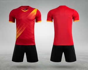 Maillots de football pour hommes à séchage rapide, manches courtes, impression personnalisée, respirants, ensemble de maillots de football, sport, baseball, softball, 100% polyester - Product Image 3
