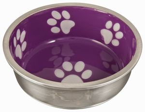 Comedero para mascotas de metal seguro y fuerte con base interior y artística de acero inoxidable para gatos y perros de todos los tamaños - Product Image 4